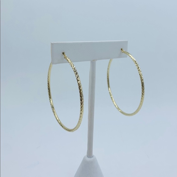 Real 10k Gold Hoop Earrings 50mm / Arracadas